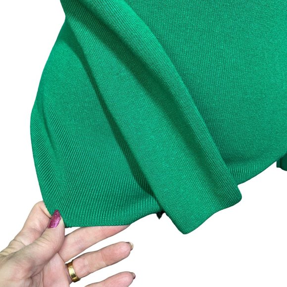 Ett twa Anthropologie Women's Cecily green sweater knit pullover bare shoulder M - Picture 11 of 11
